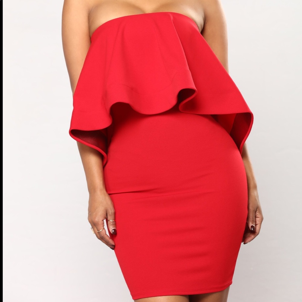 Flounce House Dress - Red